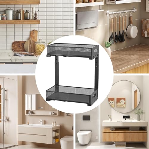 Rangement sous évier à tiroir amovible et meuble d'organisation