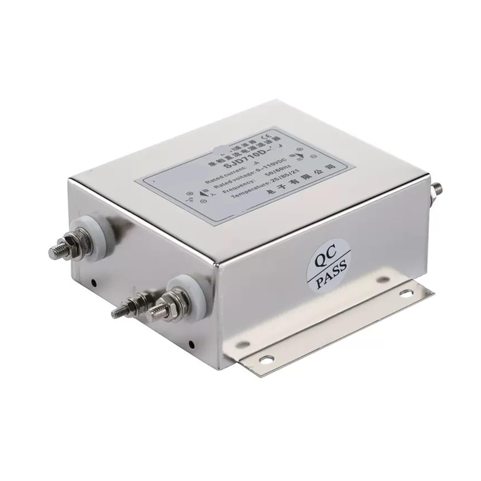 CAAUYXZW 12V 24V 48V three-section DC power filter anti-interference SJD710D-6A 10A 20A bolt interface(SJD710D -25A Bolt interface)
