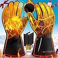 Heated Gloves for Men & Women, 5000mAh Battery Powered Electric Gloves, Rechargeable Heated Work Gloves, Waterproof Outdoor Winter Warm Heated Gloves Hand Warmers for Cycling Skiing Hiking Hunting