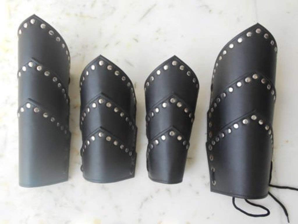THOR INSTRUMENTS Leather Greek Armor Vambrace Collectible Leg & ARM Guard Rustic Vintage Home Decor Gifts