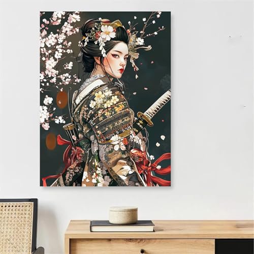 Japon Peinture Numéro Adulte Cadre 60x90cm Coloriage Toile et Activité Manuelle