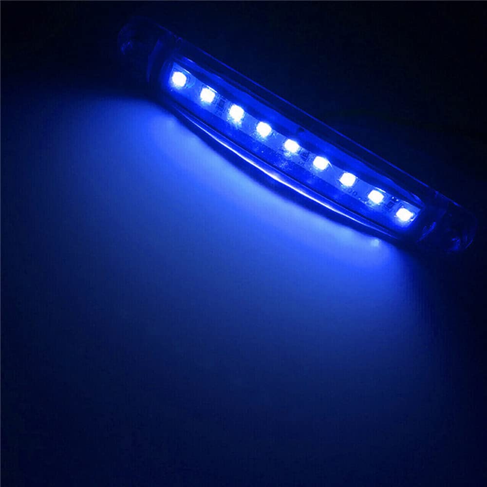 Luz indicadora de marcador lateral LED 9 SMD trasera delantera Señal de freno Luz de advertencia 12-24V para Auto Camper Van Bus Camión Caravana Remolque Blanco Amarillo Rojo Azul Verde Paquete de 30