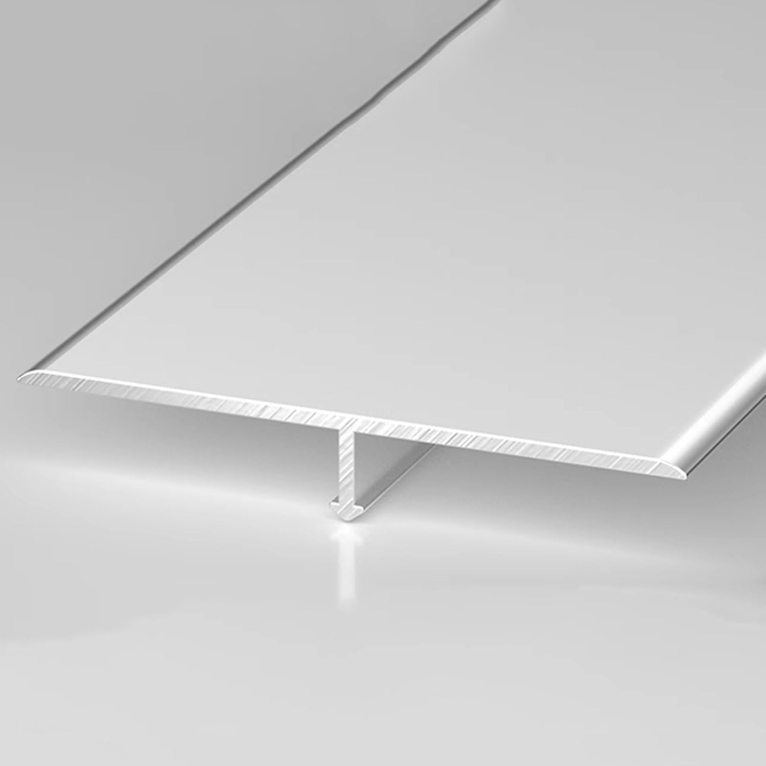 Aluminiowa listwa wykończeniowa T 50 mm x 9 m do płytek drewnianych podłóg betonowych - srebrna krawędź przejściowa idealna do renowacji domu i projektów DIY