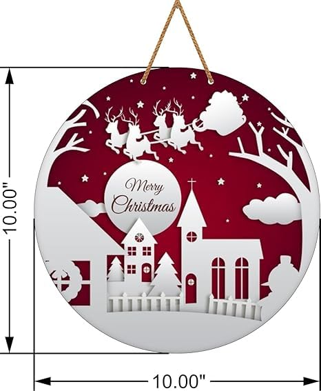 Solution déco Noël tenture Merry Christmas pour porte d'entrée