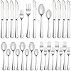 20 Piece Silverware Set Service for 4,Premium Stainless Steel Flatware Set,Mirror Polished Cutlery Utensil Set,Durable Home Kitchen Eating Tableware Set,Include Fork Knife Spoon Set,Dishwasher Safe