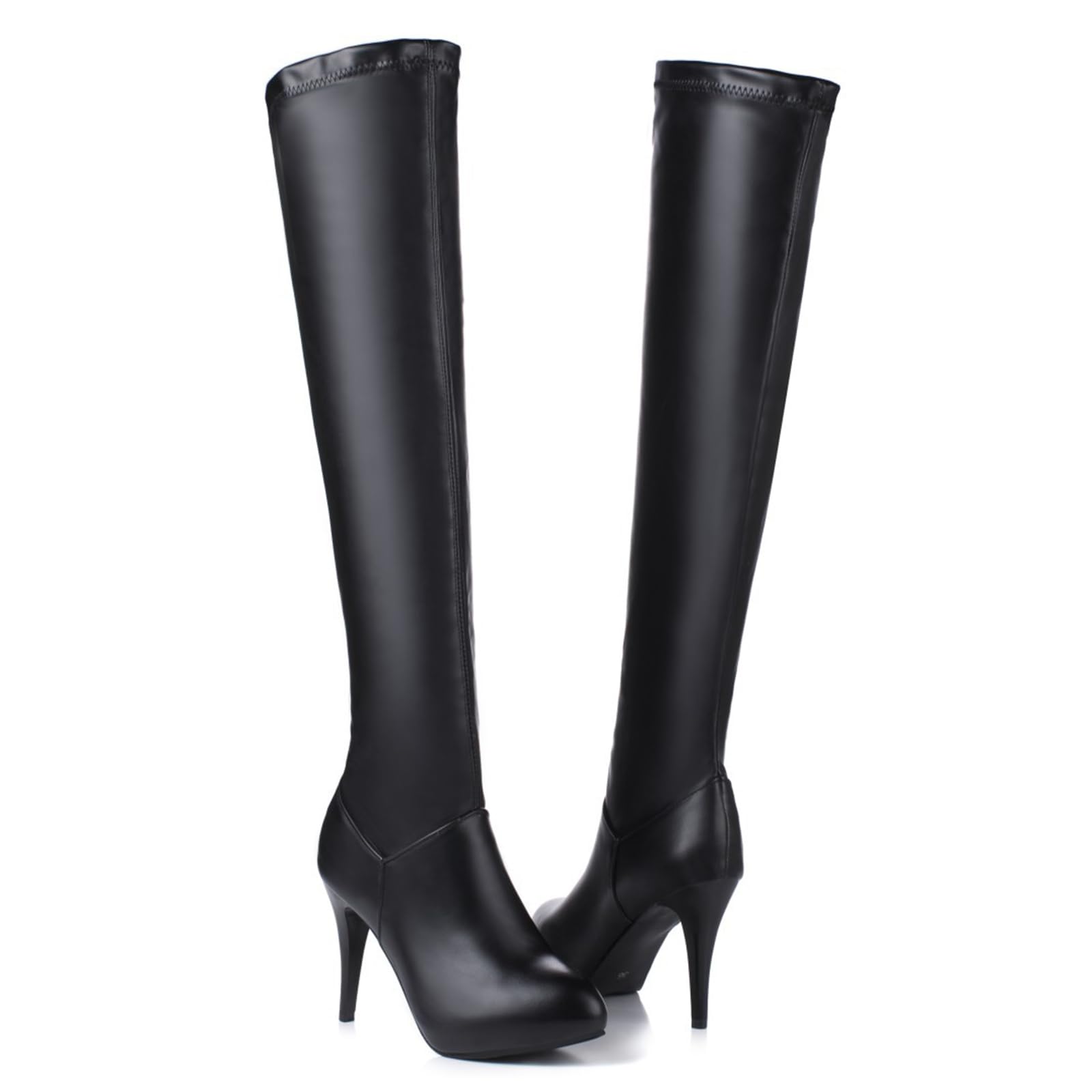 Bottes d'hiver pour femmes à talons aiguilles 10cm et grande taille