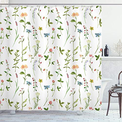 Ambesonne Floral Shower Curtain, Spring Season...