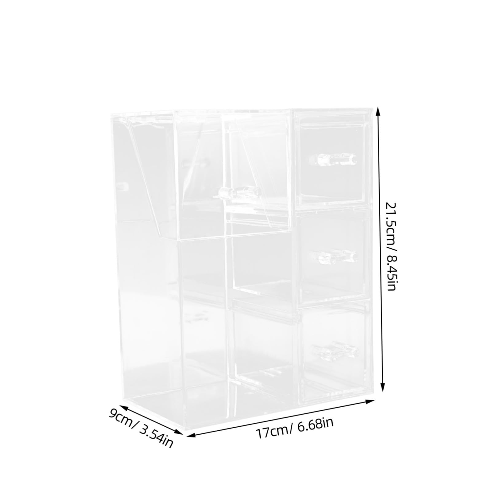 minkissy Boîte de rangement en acrylique pour bureau, pinceaux de maquillage, cotons-tiges, organisateur de salle de bain, tasse de bureau