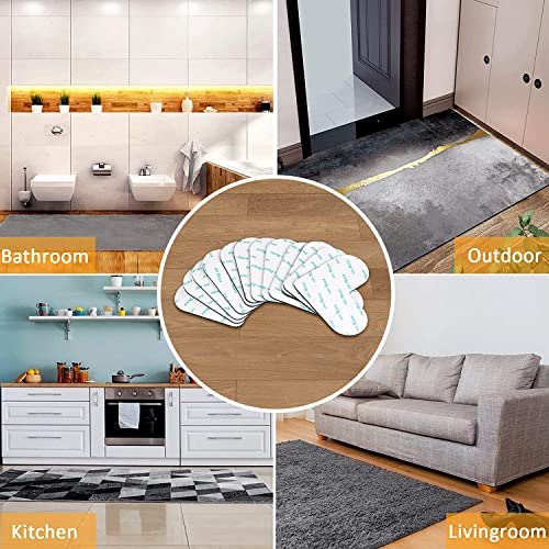 [12 Pack] Rug Gripper, Double Sided Non-Slip Rug Pads Rug Tape Stickers Washable Area Rug Pad Carpet Tape Corner Side Gripper For Hardwood Floors And Tile #TOP2