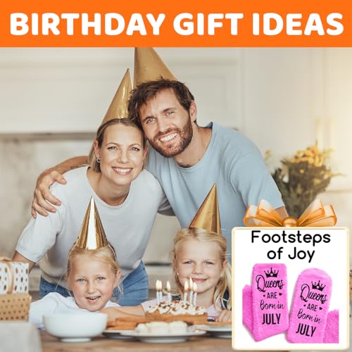 Image of HAPPYPOP Birthday Gifts Ideas for Women - January February March Birthday Socks in Pink