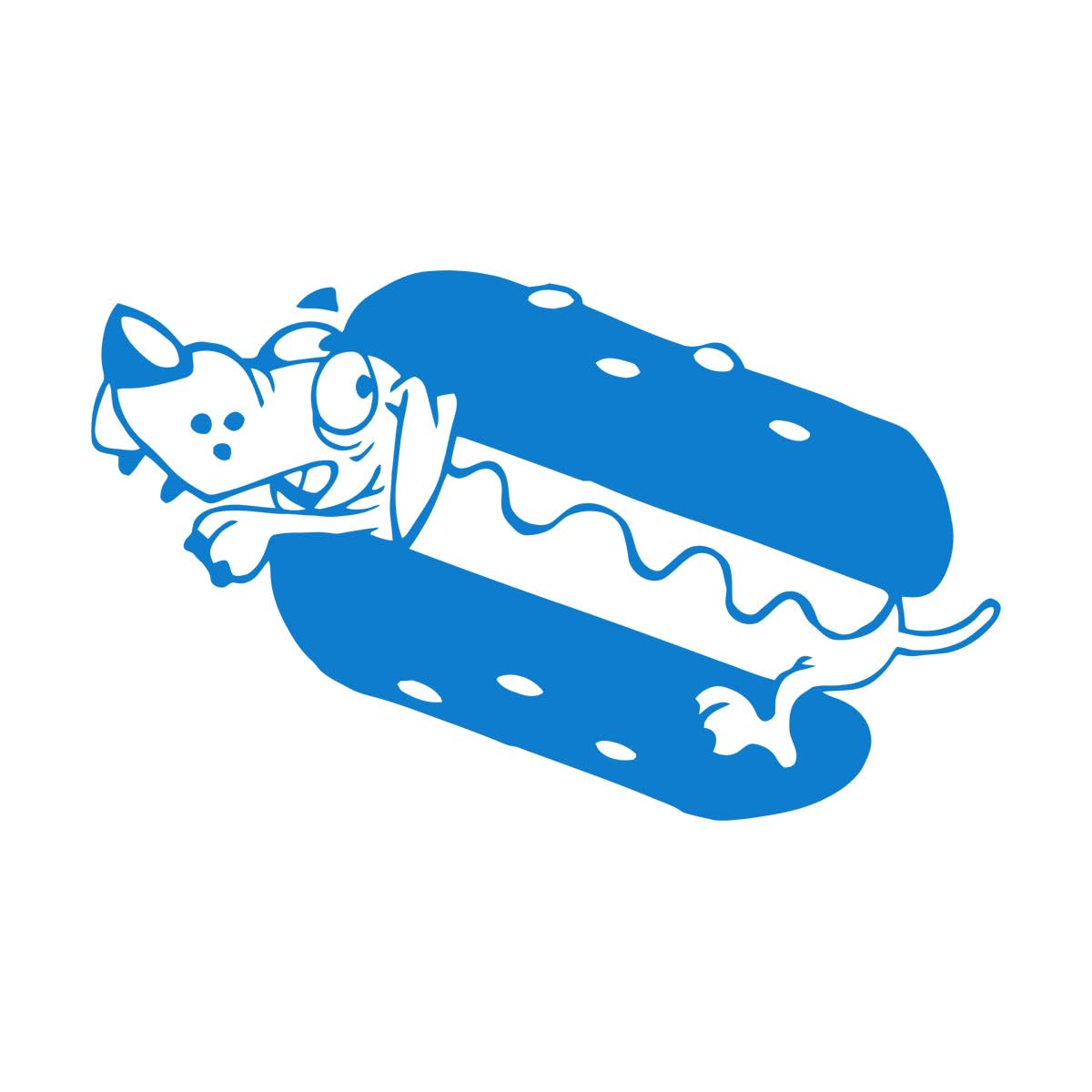 Cute Hot Dog Wall Sticker Kitchen Waterproof Window Wall Decor Fast Food Dining Room Resturant Logo Vinyl Removable Decals Large - 57x93cm