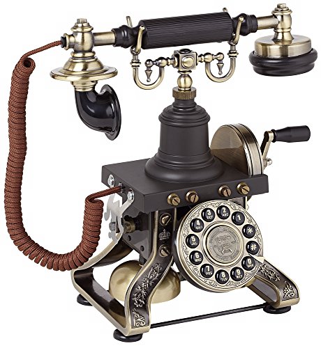 Deco 79 Brass Functioning Vintage Style Telephone with Line Cord,