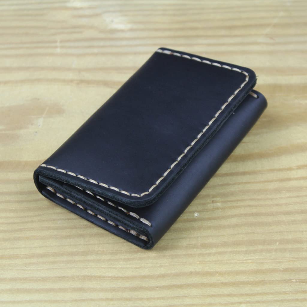 MOBYGKFY Handcrafted Card Wallet Leather Holder Business Case Ornaments