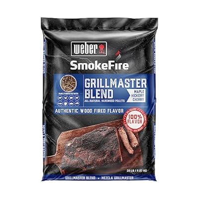Weber Grillmaster Blend All-Natural Hardwood Pellets for Wood Pellet Grills, 20 lb Bag