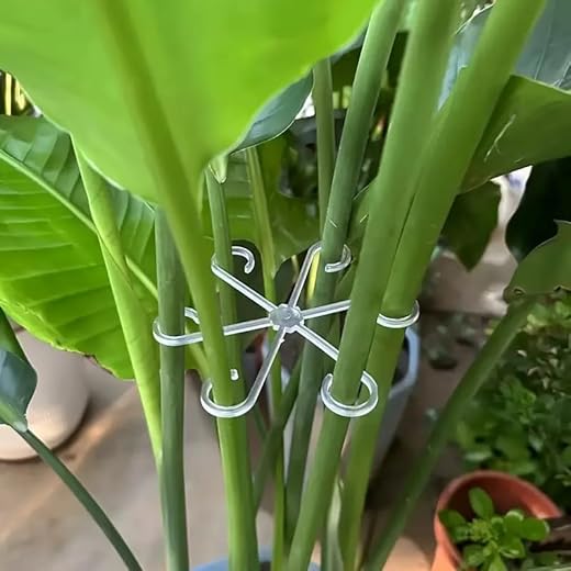 4pcs Plastic Support Clips for Durable Vine Support Structure - Multi - Functional Garden Fence for Flower Stems, Transparent