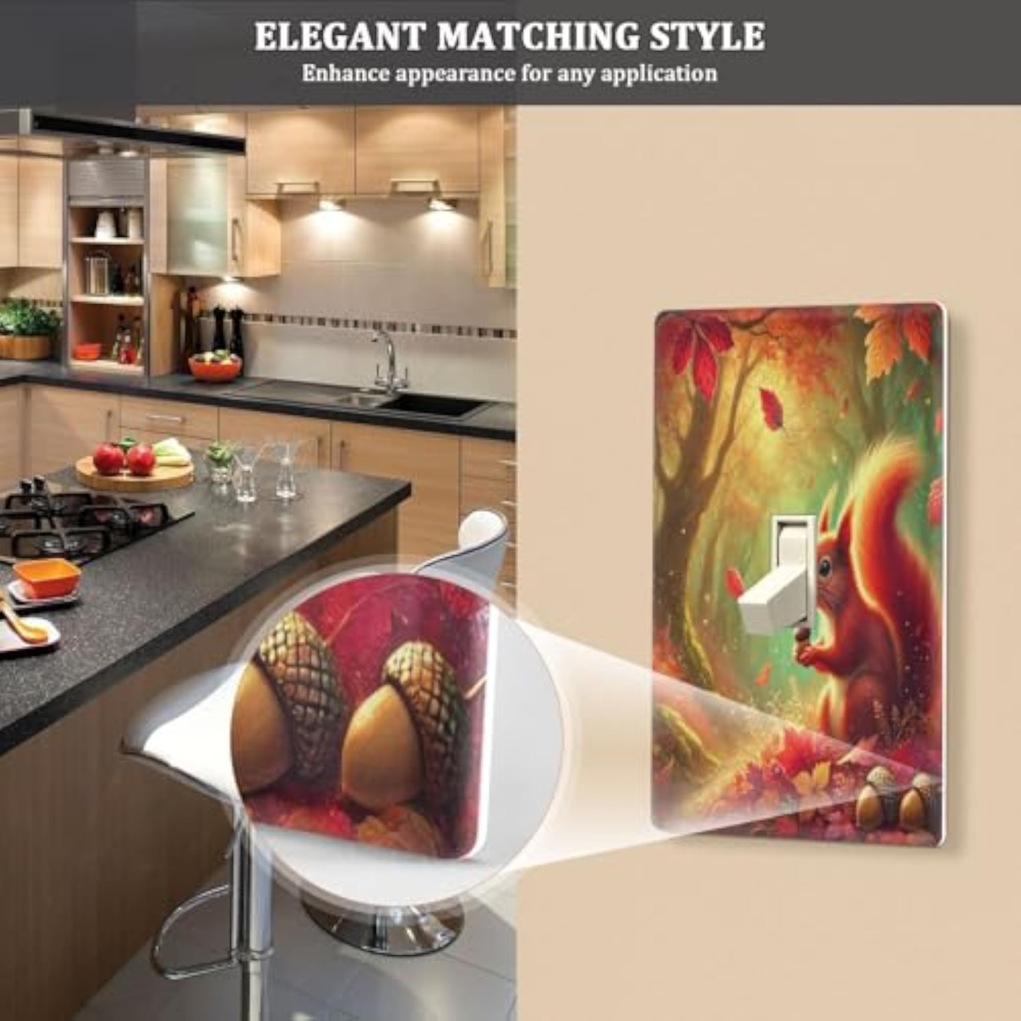 Squirrel Fall Light Switch Cover Decorative Wall Plate