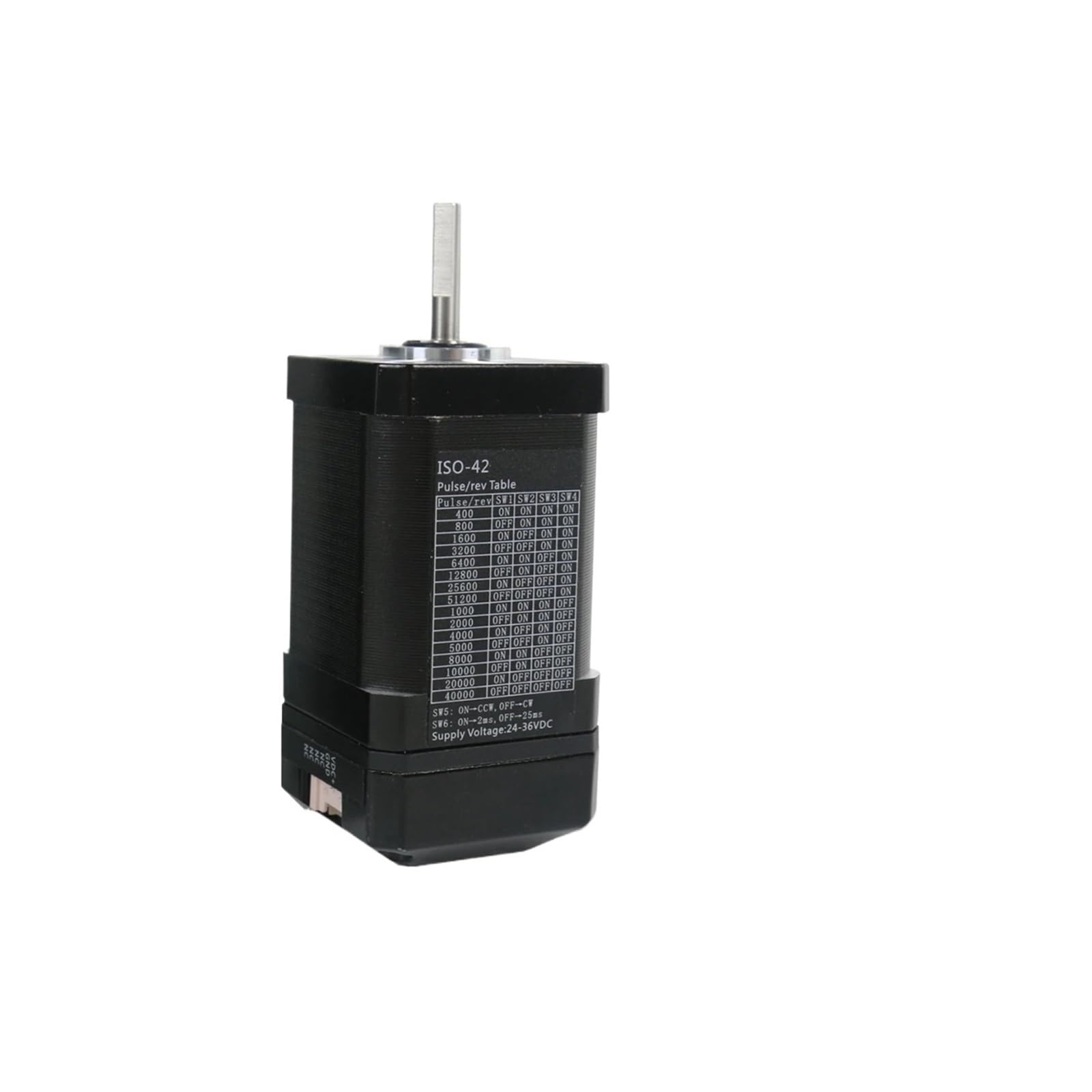 2Phase Nema17 Stepper Motor Integrated 24V 1.2A 0.4N.m/0.8N.m Open Loop Integrated Stepper Motors Driver for Robot/CNC(Nema17 0.4Nm 5mm,IO Control)