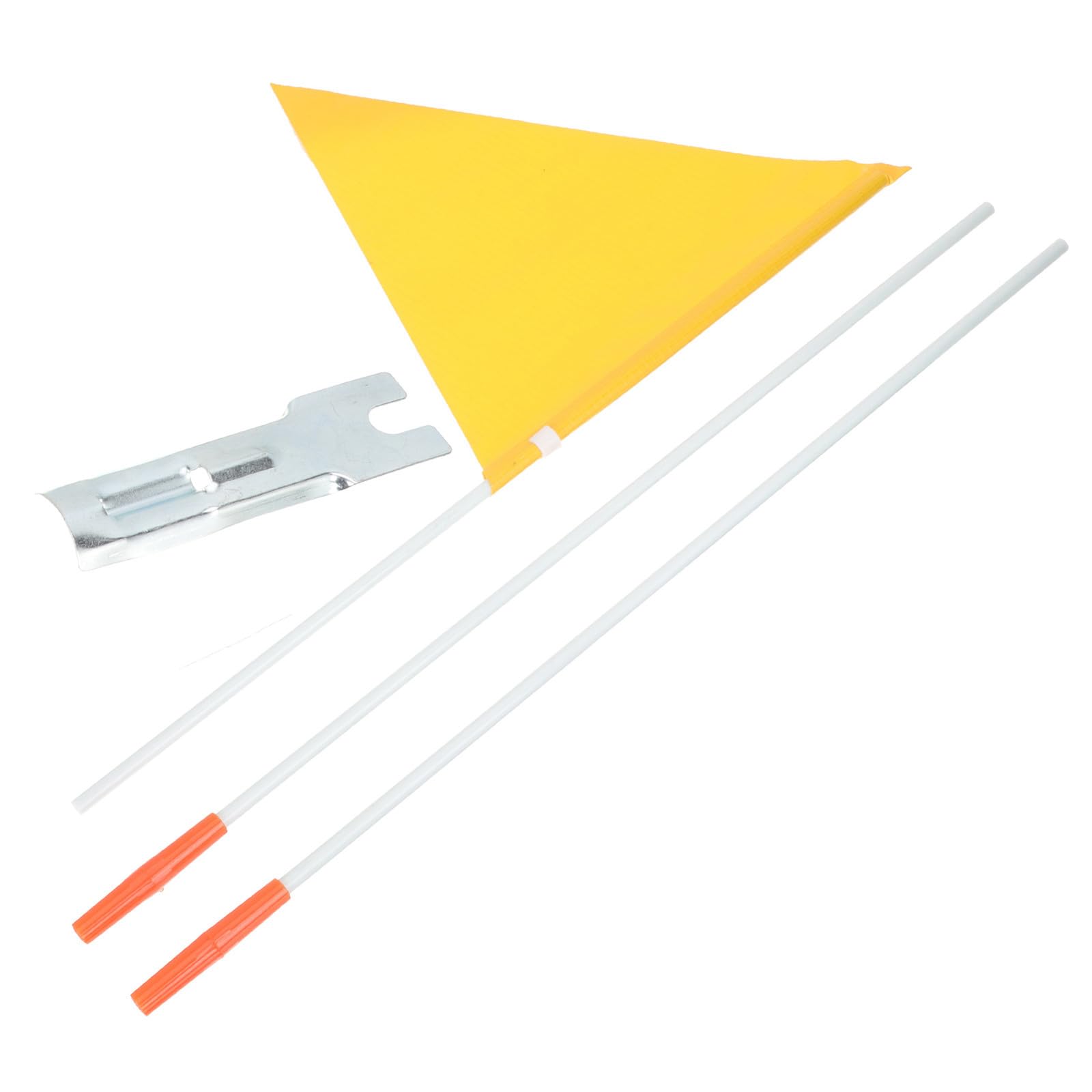 RISF Drapeau Vélo 180 Cm Réglable – Jaune Fluo Avec Réflecteurs, Mât Fibre De Verre, Support Inclus – Sécurité Enfants Et Adultes
