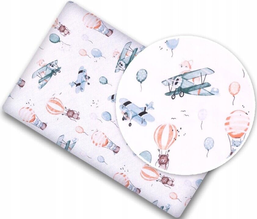 BABYMAM Baby Fitted Sheet 100% Cotton Mattress Toddler Bed 160x80cm Dreamy Flight โ image 1