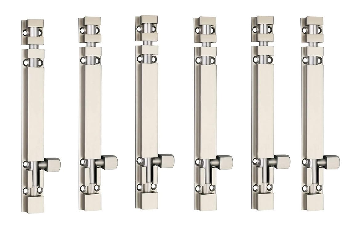 Megma Pack of 6 |8 inch Aluminium Tower Bolt | 01 | Silver Finish | Home and Offices Doors and Windows Tower Bolt | 01 (B0CJFT8MNN) Amazon Price History, Amazon Price Tracker