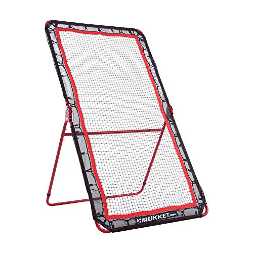 Rukket 4x7ft Lacrosse Rebounder Pitchback Training Screen, Practice Catching, Throwing, and