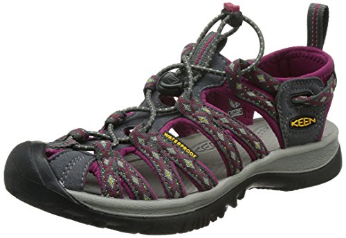 KEEN Women's Whisper Sandal,Magnet/Sangria,7.5 M US