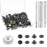 Produktfarbe: Diese druckknöpfe für leder 15mm haben eine schwarze Farbe, die gut zur Kleidung passt und für den täglichen Gebrauch geeignet ist