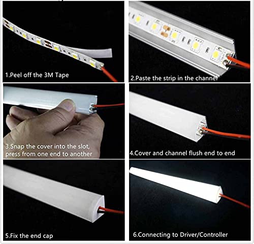 Image of Aluminium Round Led 1Meter Profile Corner With Diffused Cover, End Caps And Mounting Clips Without Led Straight Linear (16X16Mm) - Pack Of 4, Silver
