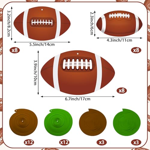 Image of 54Pcs Football Hanging Swirls Party Decorations Football Streamers Banner Garland for Game Day Tailgate Party Supplies Sports Theme Birthday Party Decorations