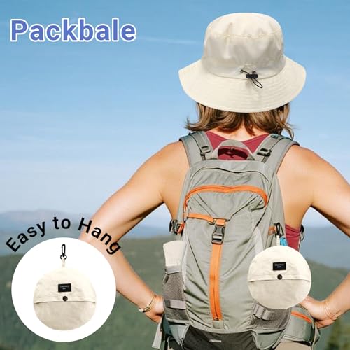 Image of PFFY Waterproof Bucket Hat Rain Quick Dry Hats for Men Women Packable Sun Hat for Fishing Hiking Outdoors