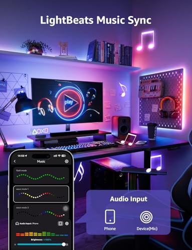 Lepro Bundle - Tirra LED inteligente 50 ft y lámpara miniatura 5