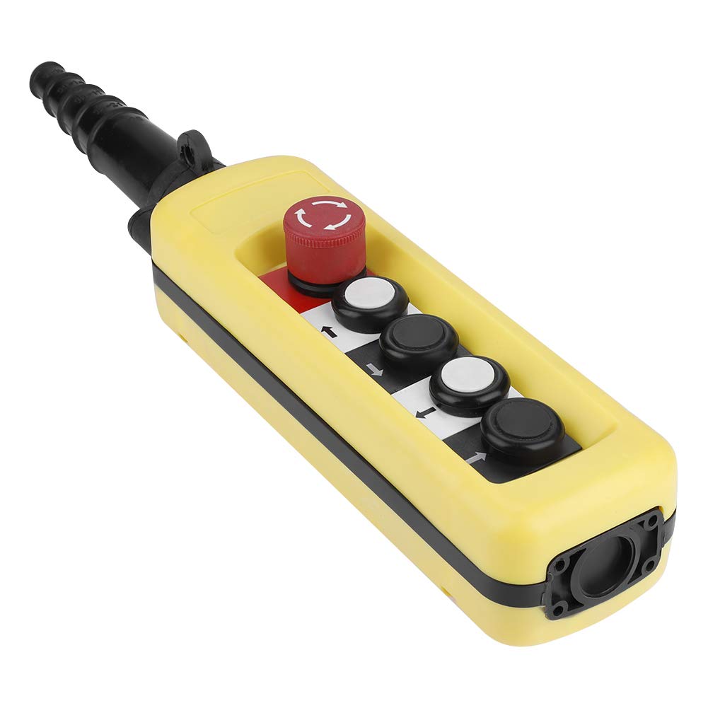 Contrôleur De Commande De Suspension à Levier à Bouton-Poussoir à Levier à Bouton-Poussoir De Levage De Grue à Chaîne, Jaune