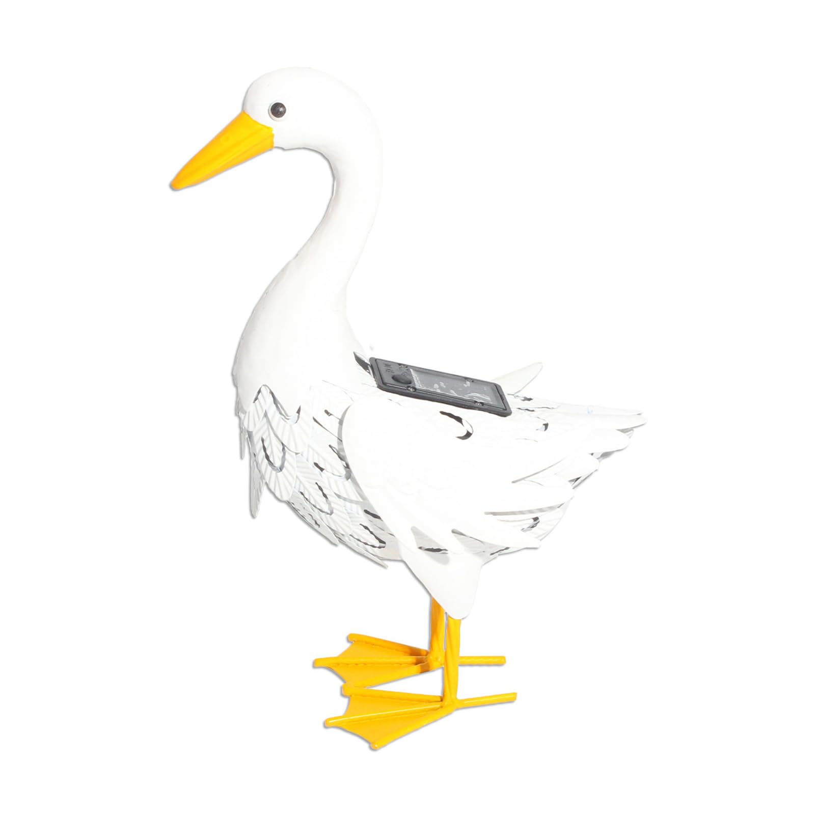 Kaeltsyn Solars Illuminated Ducks Metal Art Statue Handcrafted Iron Sculpture for Lawns and Backyard Decoration SculptureSolars Sculpture