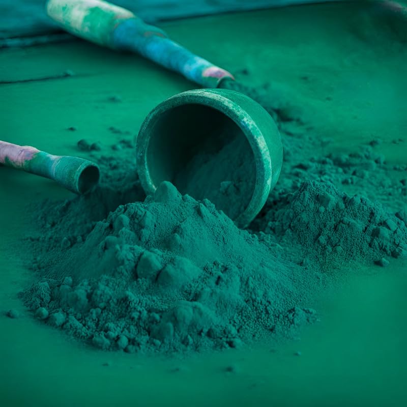 Image of Herbal and Organic Holi Colors | Eco Friendly | Dark Green Color 500gm | Natural and Skin-Friendly Gulal | Handmade and Non-Toxic | Holi Ke Rang | Holi Celebration | Stain Free