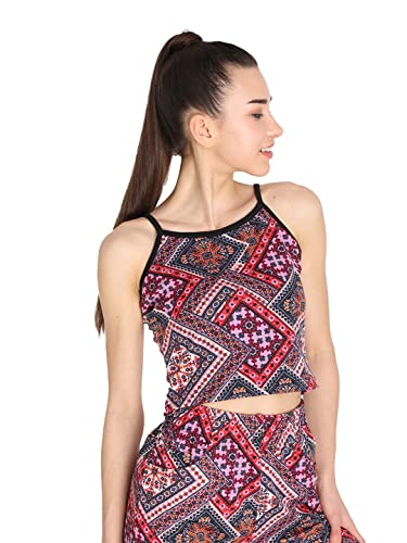 Image of CHKOKKO Women's Polyester Regular Fit Crop Top