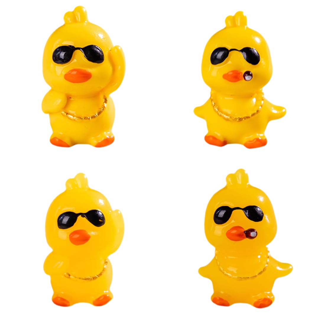 4 piezas de pato amarillo bonito,muñeco salpicadero coche,para decoración interior de salpicadero de coche
