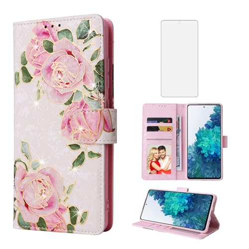 Évitez les Écrans Brisés : Coque Samsung S20 FE Rabat Portefeuille et Verre Trempé Rose