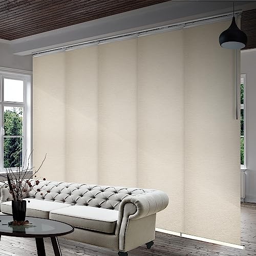 Nile 5-Panel Single Rail Panel Track Extendable 58"-110" W x 94" H, Panel Width 23.5"