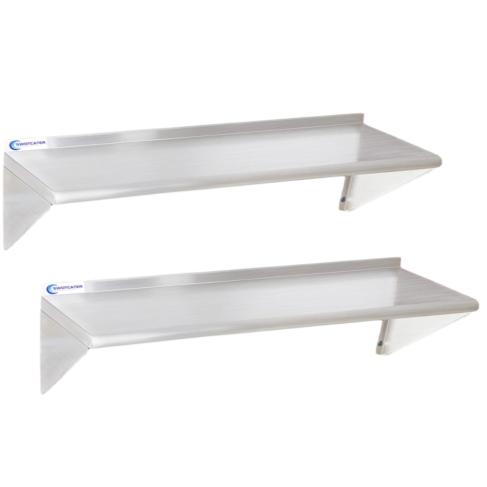2 pack stainless steel shelf 1234x4834 320lb commercial wall mounted metal shelving for home kitchen restaurant