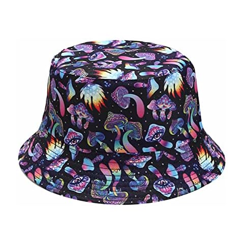 YAMEIZE Fashion Bucket Hat for Women Men Fishing Shopping Outdoor (F-Mushroom) Cover