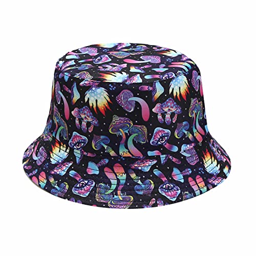 YAMEIZE Chapeau de Seau de Mode pour Femmes Hommes pêche Shopping en Plein air (F-Champignon) Cover