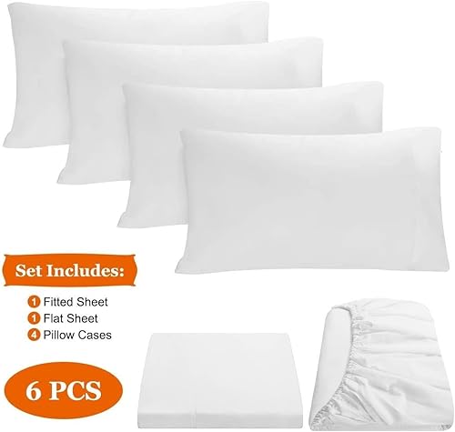 Miniatura 6 de Juego de sábanas tamaño King, juego de 6 piezas, bolsillos extraprofundos, sábanas de 600 hilos, 100% algodón egipcio, color salvia, sábanas tamaño