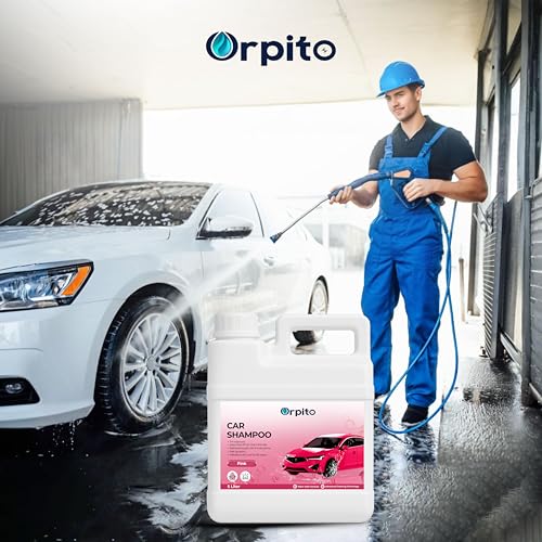 Image of Car Shampoo 5L Multi Fragrance | High Foam Car Wash Liquid | Deep Cleaning Formula | pH Neutral Paint Safe | Removes Dust & Grime | Glossy Finish Wash (1, pink)