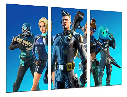 Cuadro Moderno Fotografico Vídeo juego, Fortnite, Epic Games, 2017, azul, 97 x 62 cm, ref. 27332