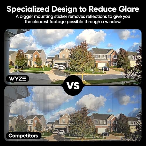 Image of WYZE Window Camera 2 Pack, WiFi Indoor HD Home Security Camera, Upgraded Color Night Vision, Anti-Glare, AI-Powered Motion Detection, Easy & Quick Setup, 24 /7 Recording