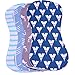 PPOGOO Waterproof Burp Cloths Burpy Bib Set 4 Pack made from Organic Cotton