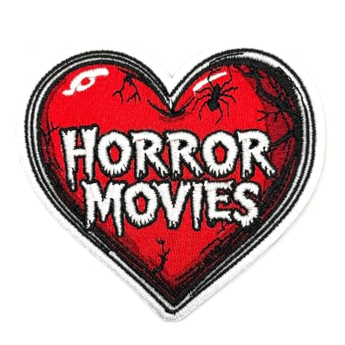 Tom Wolfe - Muerte for U-he Repro 5 3.5" Horror Movie Iron On Patch - Embroidered Horror Scream Halloween Heart Applique Appliques Iron On Sew On Patches for Holes, Clothing, Jeans, Hat, Backpacks, Clothes