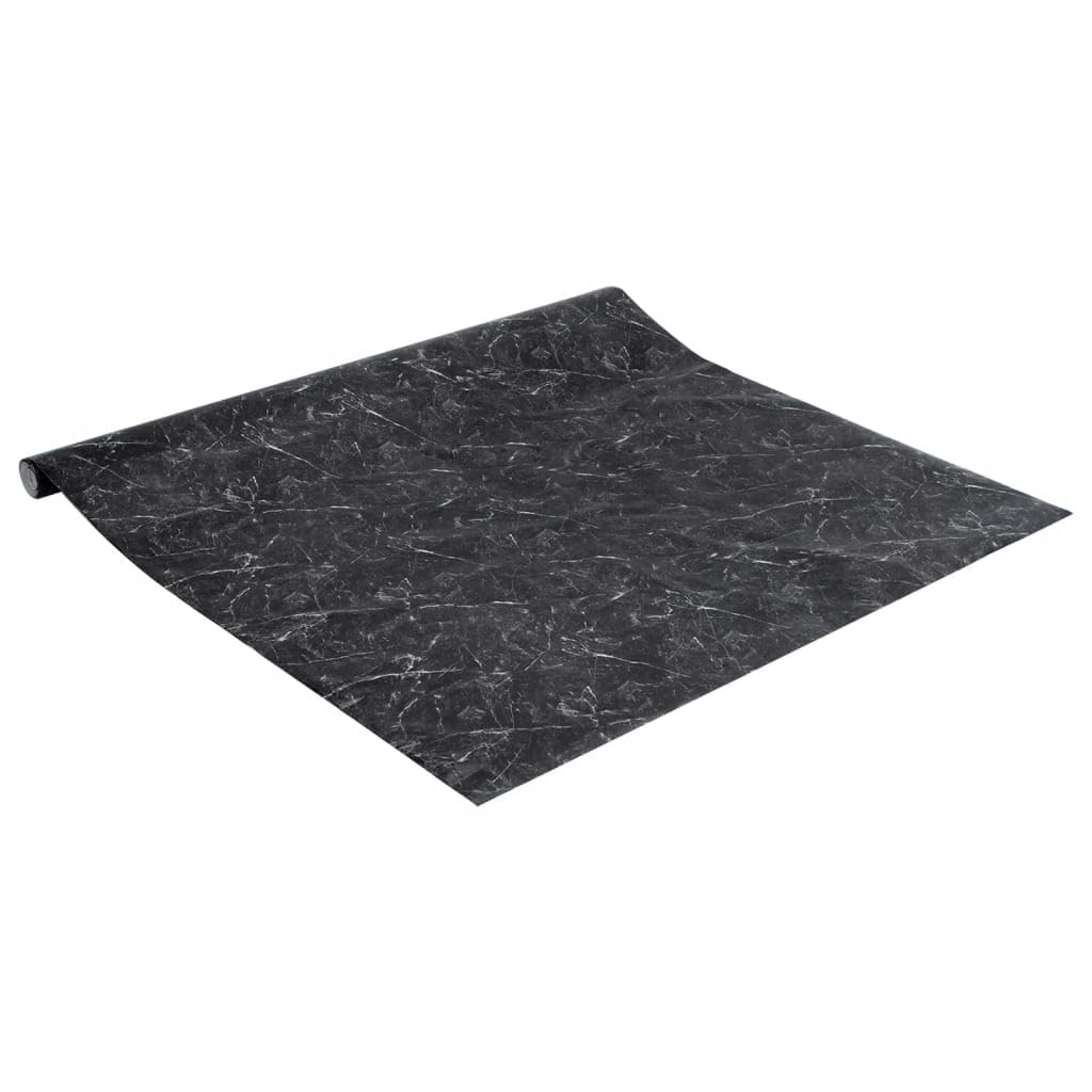 Lámina autoadhesiva para muebles, aspecto de mármol, color negro, PVC, 90 x 500 cm, 0,15 mm, adhesivo para muebles, para mesas, armarios, puertas, vidrio, pared, decoración y protección para