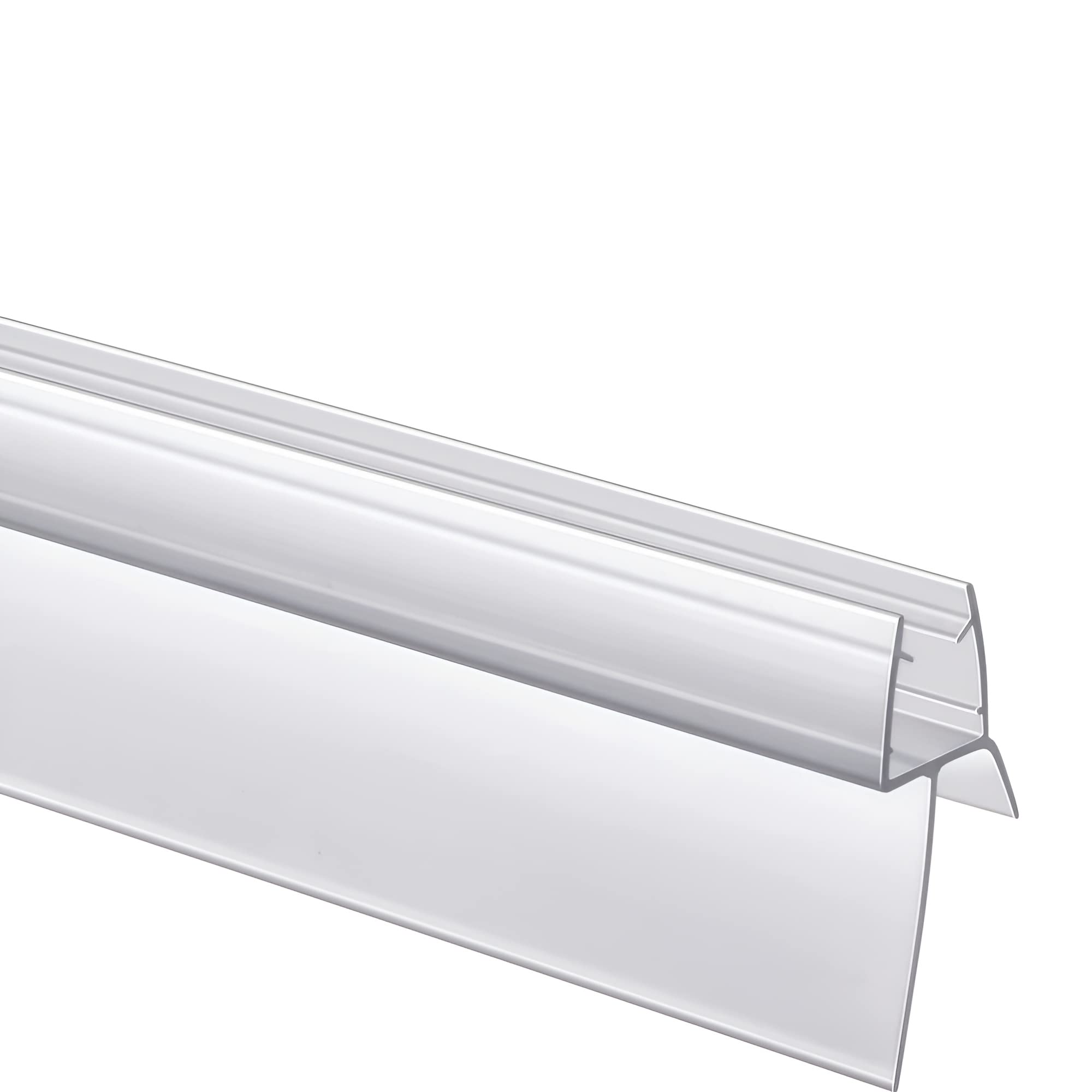 4Pcs Ultra Clear Shower Door Bottom Seal Frameless Glass Shower Door Seal Strip Shower Door Sweep, Stop Shower Leaks and Create A Water Barrier