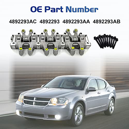 Dimaier 4892293Ac Pack Of 2 Rocker Arm Shaft Assembly Compatible With 1993-2011 Chrysler 300 Sebring Dodge Charger Challenger Magnum #TOP2
